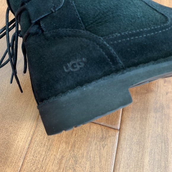 UGG Naiyah Suede Booties Black Womens Size 7 Shearling - Picture 6 of 13